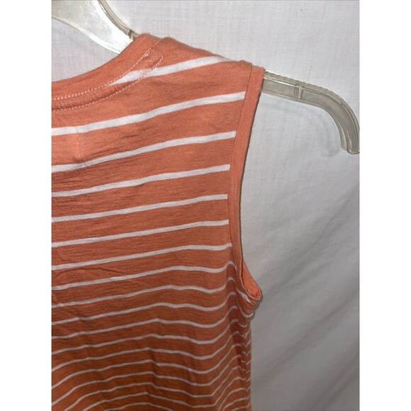 Abercrombie & Fitch Women’s Comfort Tank Shirt Sz X Small Orange Striped Casual - Picture 10 of 12